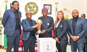 Sanwo-Olu receives AFCON trophy ahead of tournament in Cote D’Ivoire 